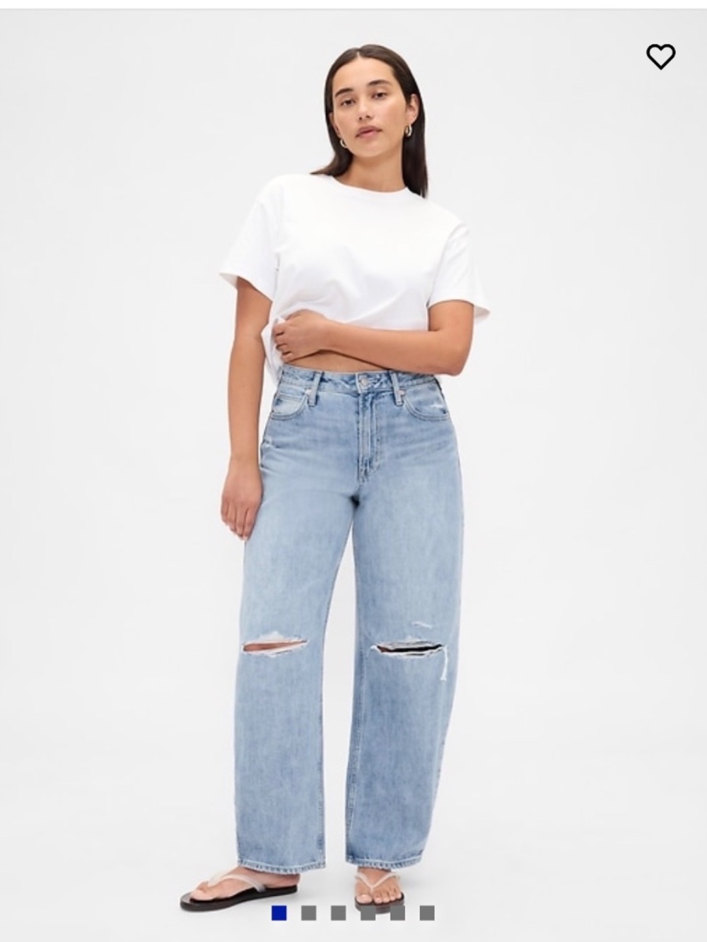 Women’s Gap Curvy High Rise Barrel Jeans Sz 24 P